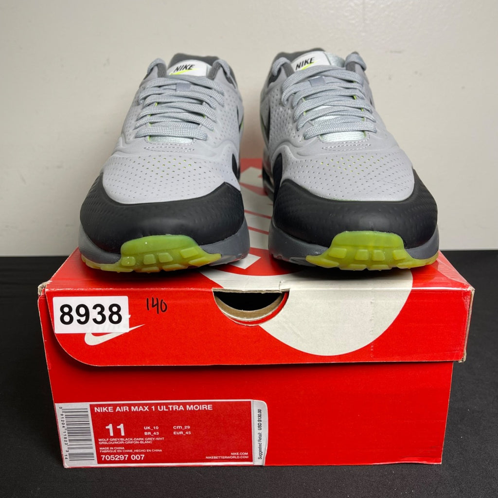 Nike Air Max 1 Ultra Moire Wolf Grey Volt (Size 11) - Image 2