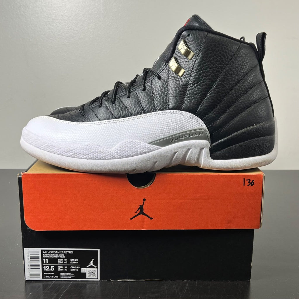 Jordan 12 Retro Playoffs (2022) 11 (Moderately Worn Pre-Owned)JordanBlack/Varsity Red-White - Image 3