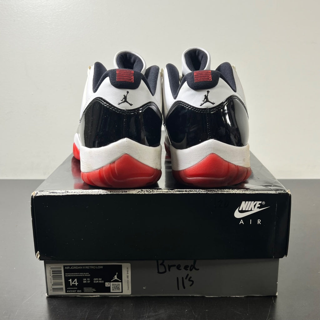 Jordan 11 Retro Low Concord Bred 14 (Moderately Worn Pre-Owned)JordanWhite/Gym Red-Black-True Red - Image 4