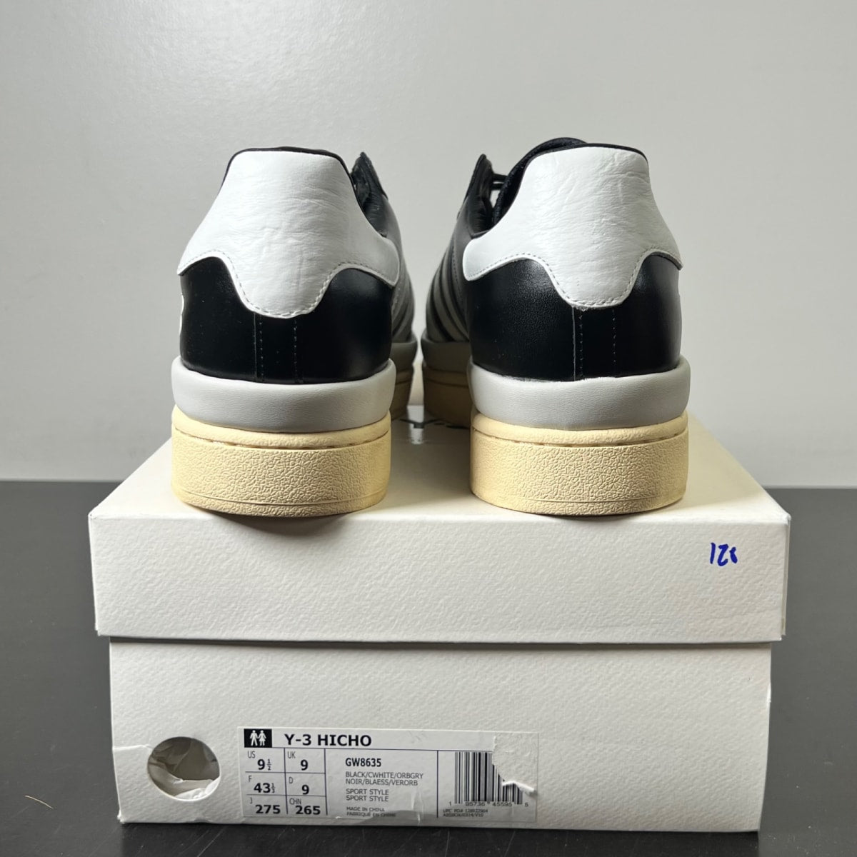 adidas Y-3 Hicho Black Core White Orbit Grey 9.5 (Lightly Worn Pre-Owned)adidasBlack/Core White/Orbit Grey - Image 5