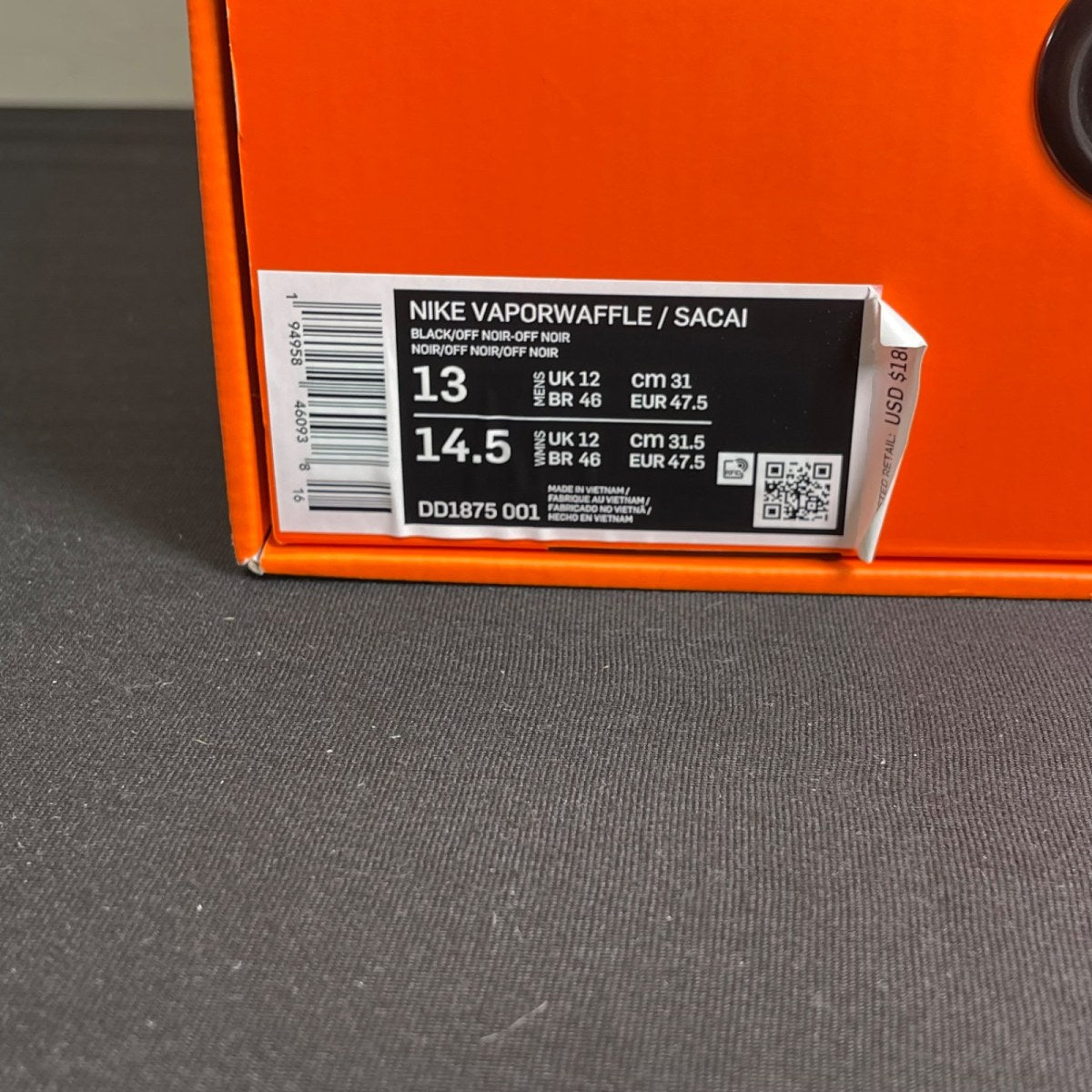 Nike Vaporwaffle sacai Black Gum (Size 13) - Image 7