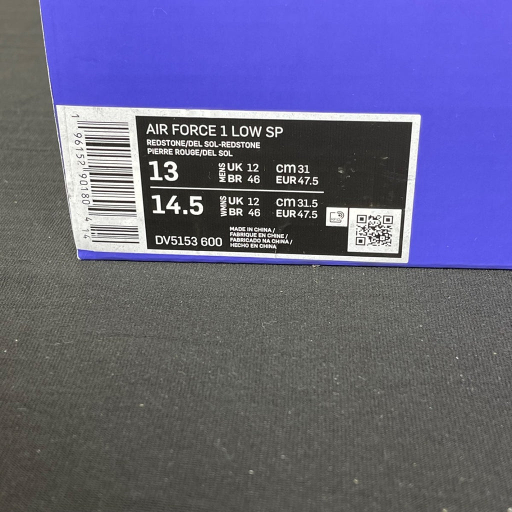 Nike Air Force 1 Low La Familia 13 (Moderately Worn Pre-Owned)NikeRedstone/Del Sol/Redstone - Image 7
