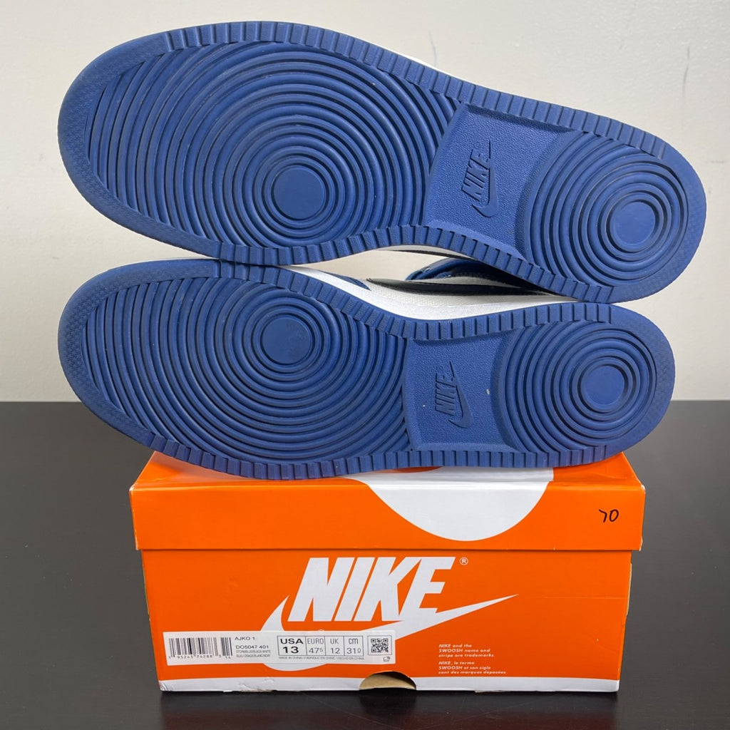 Jordan 1 Retro AJKO Storm Blue 13 (Moderately Worn Pre-Owned)JordanStorm Blue/White-Black - Image 5