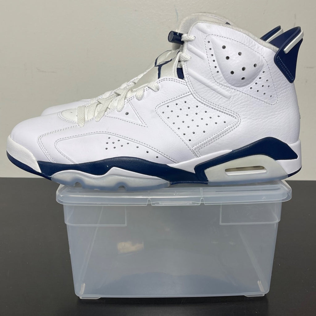 Jordan 6 Retro Midnight Navy (2022) 14 (New Pre-Owned)JordanWhite/Midnight Navy - Image 3