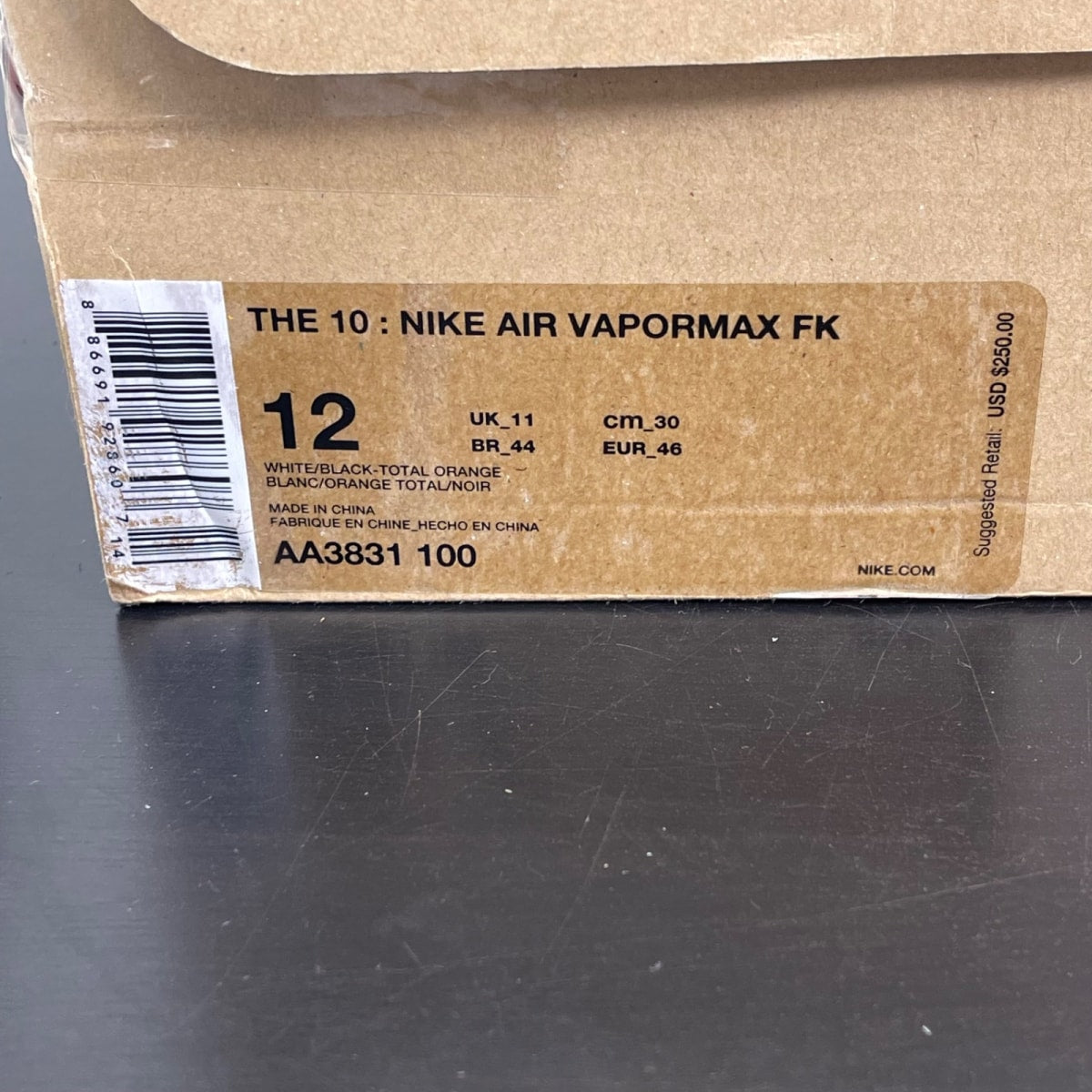 Nike Air VaporMax Off-White (2018) 12 (Moderately Worn Pre-Owned)NikeWhite/Total Orange-Black - Image 7