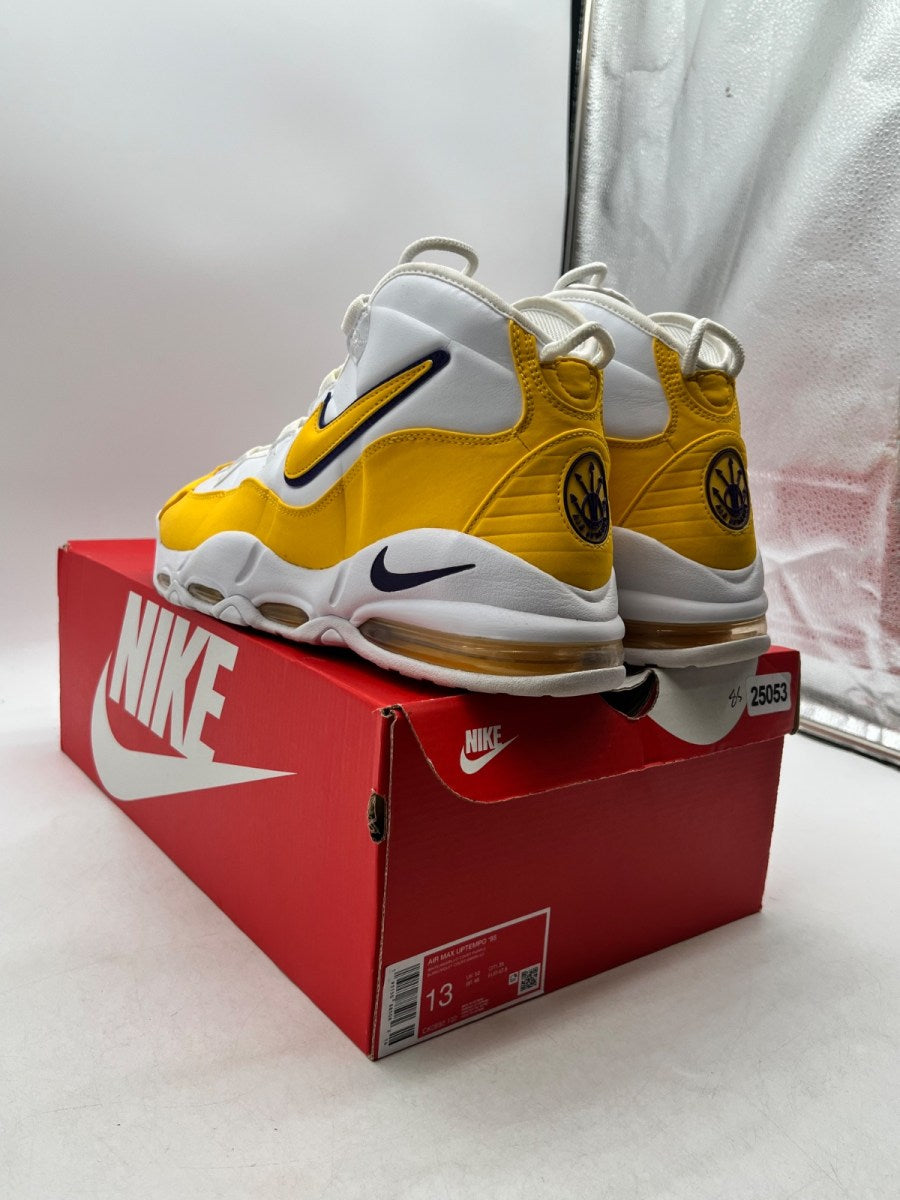 Nike Air Max Uptempo 95 Lakers 13 (Lightly Worn Pre-Owned)NikeWhite/Amarillo/Court Purple - Image 4