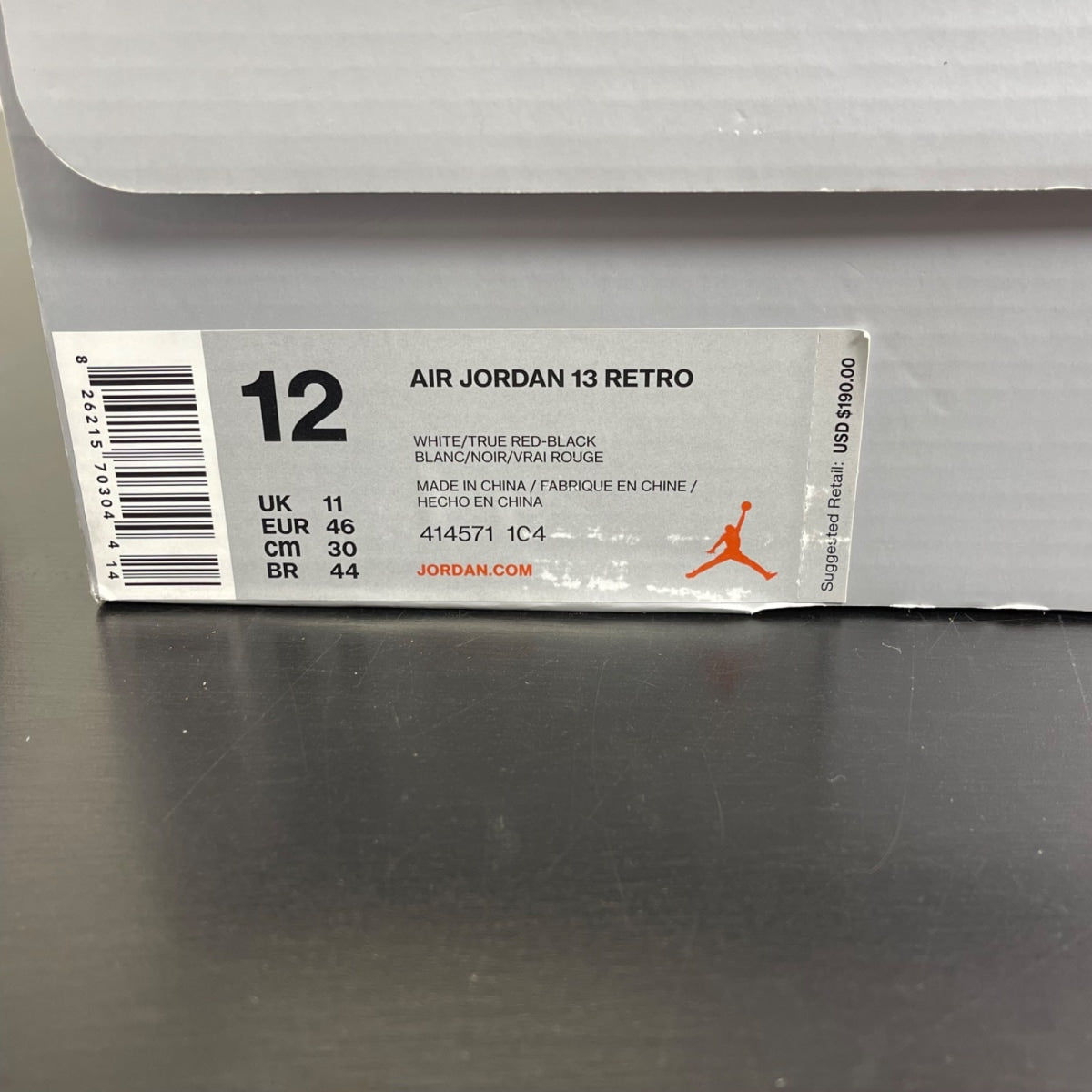 Jordan 13 Retro He Got Game (2018) 12 (Moderately Worn Pre-Owned)JordanWhite/True Red-Black - Image 7