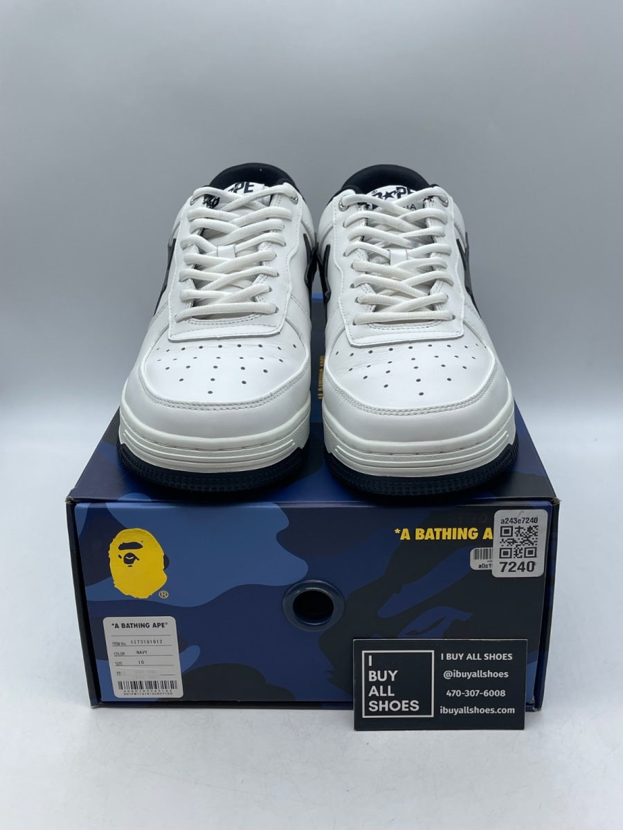 A Bathing Ape Bape Sta JJJJound White Navy 10 (Moderately Worn Pre-Owned) - Image 2