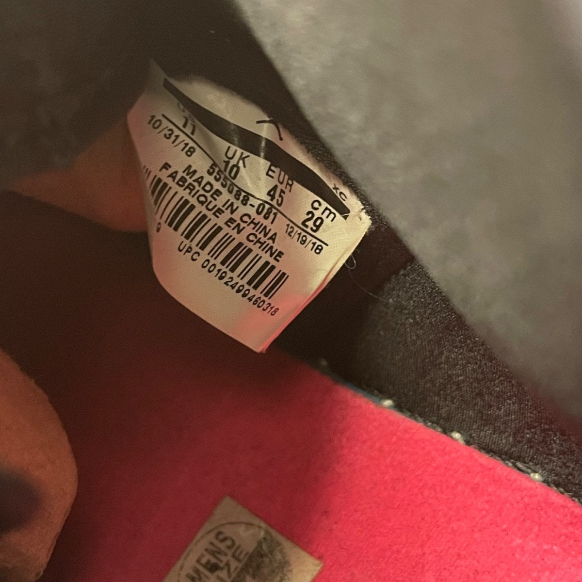 Jordan 1 Retro High Black Crimson Tint 11 (Moderately Worn Pre-Owned)JordanBlack/Crimson Tint-White-Hyper Pink-Mystic Green - Image 6