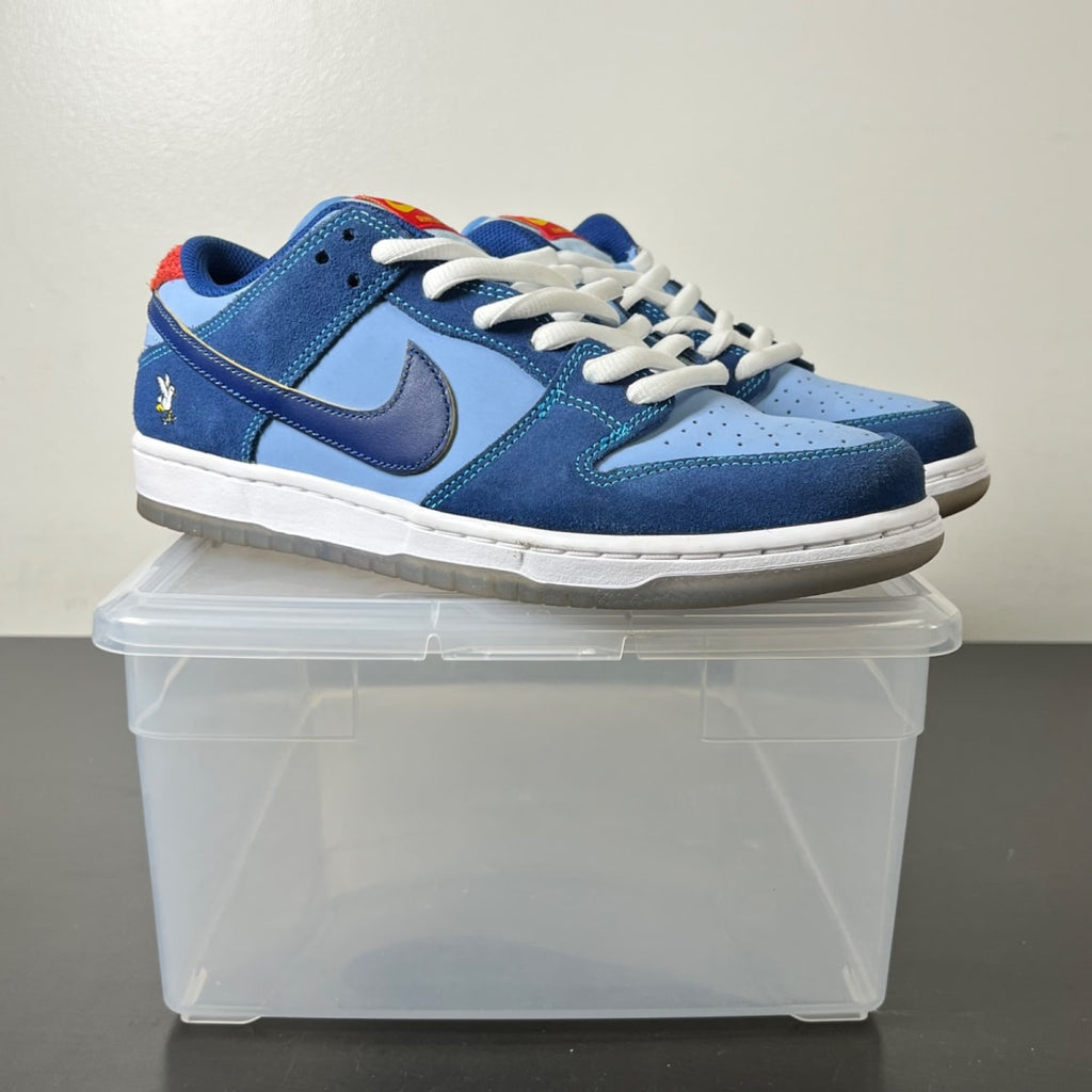 Nike SB Dunk Low Pro Why So Sad? 8 (Moderately Worn Pre-Owned)NikeCoastal Blue/Coastal Blue-Light Current Blue - Image 1