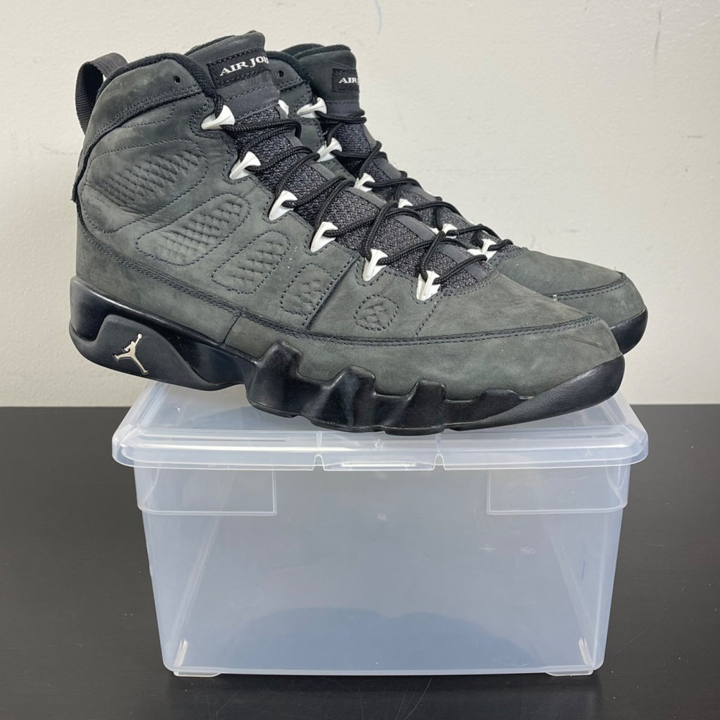 Jordan 9 Retro Anthracite 11.5 (Moderately Worn Pre-Owned)JordanAnthracite/Black-White - Image 1