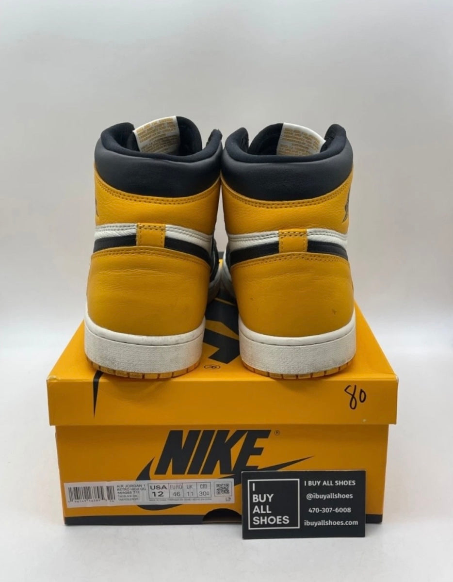 Jordan 1 Retro High OG Taxi 12 (Lightly Worn Pre-Owned)JordanTaxi/Black-Sail - Image 3