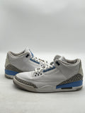 Jordan 3 Retro UNC (2020) 13 (Moderately Worn Pre-Owned)JordanWhite/Valor Blue-Tech Grey - Image 1