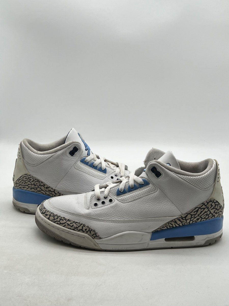 Jordan 3 Retro UNC (2020) 13 (Moderately Worn Pre-Owned)JordanWhite/Valor Blue-Tech Grey - Image 1