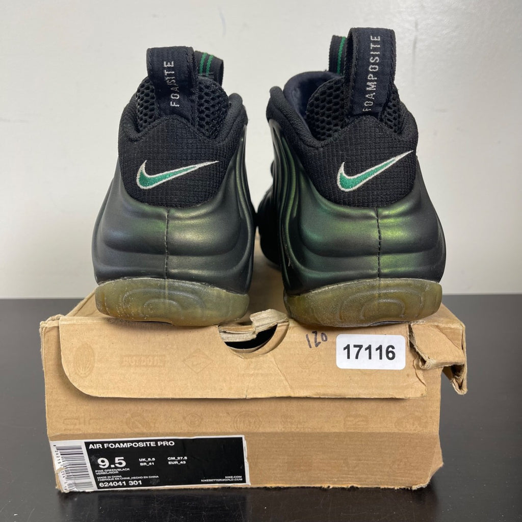 Nike Air Foamposite Pro Pine Green 9.5 (Moderately Worn Pre-Owned)NikePine Green/Black - Image 4