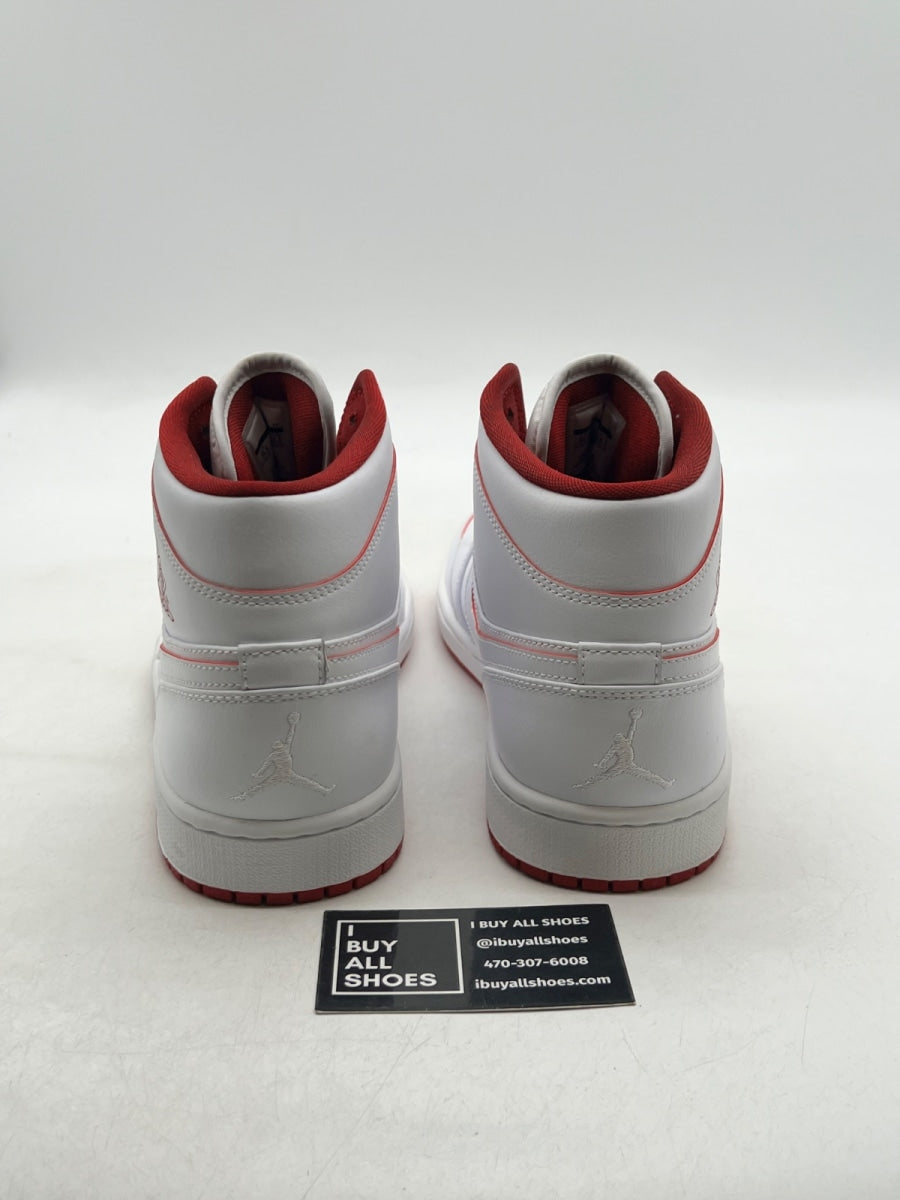 Jordan 1 Retro Mid White Gym Red Black 10.5 (Lightly Worn Pre-Owned) - Image 5