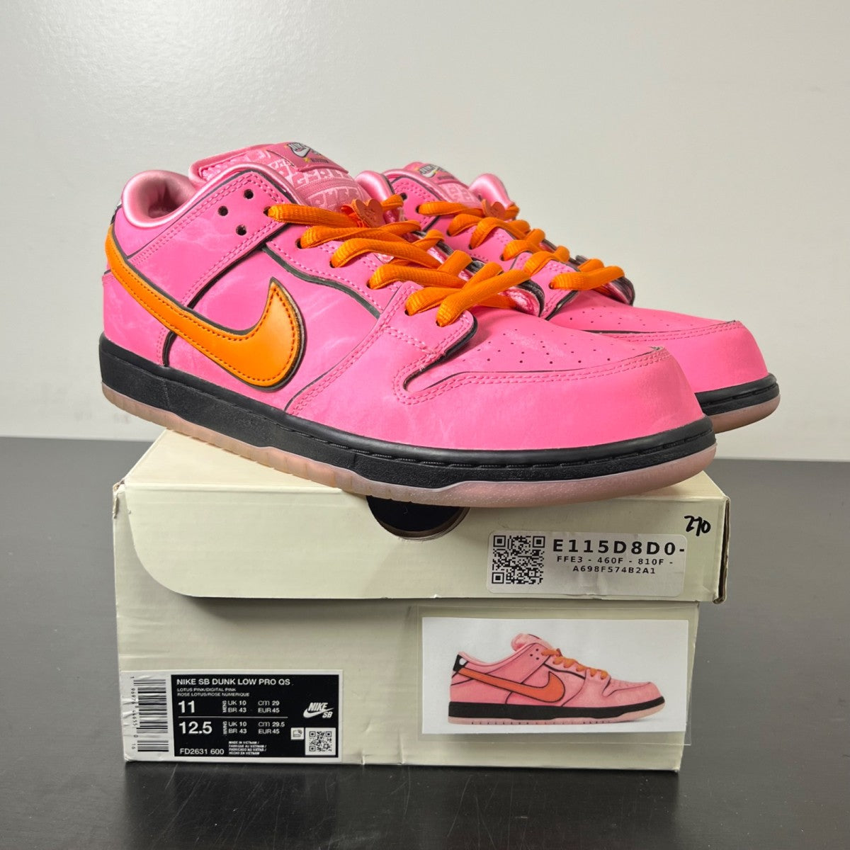Nike SB Dunk Low The Powerpuff Girls Blossom 11 (Lightly Worn Pre-Owned)NikeLotus Pink/Digital Pink/Medium Soft Pink - Image 1