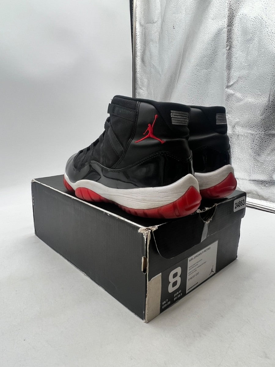 Jordan 11 Retro Playoffs (2012) 8 (Moderately Worn Pre-Owned)JordanBlack/Varsity Red-White - Image 4