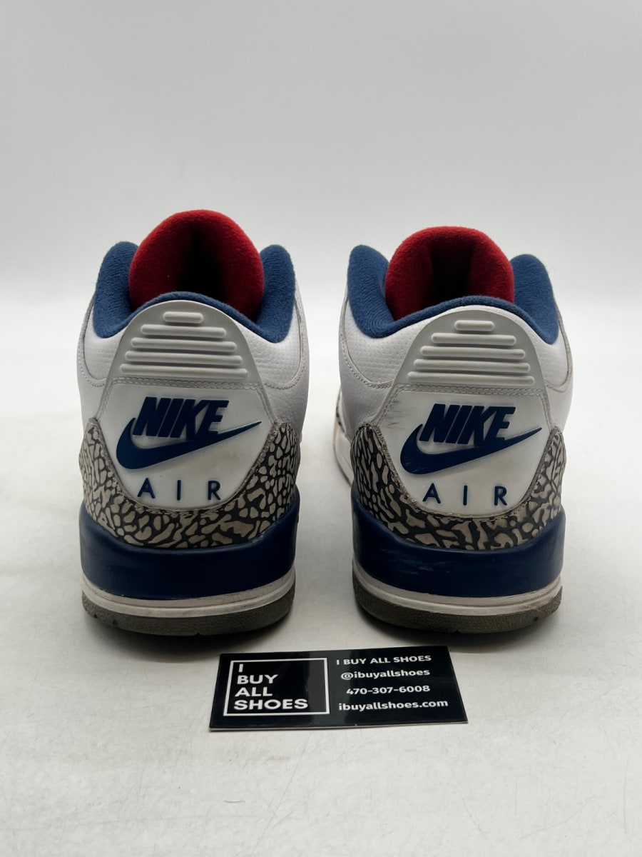 Jordan 3 Retro True Blue (2016) 11.5 (Heavily Worn Pre-Owned) - Image 3