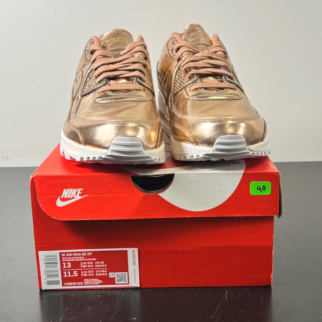 Nike Air Max 90 Metallic Rose Gold (2020) (Women's) (Size 13W) - Image 2