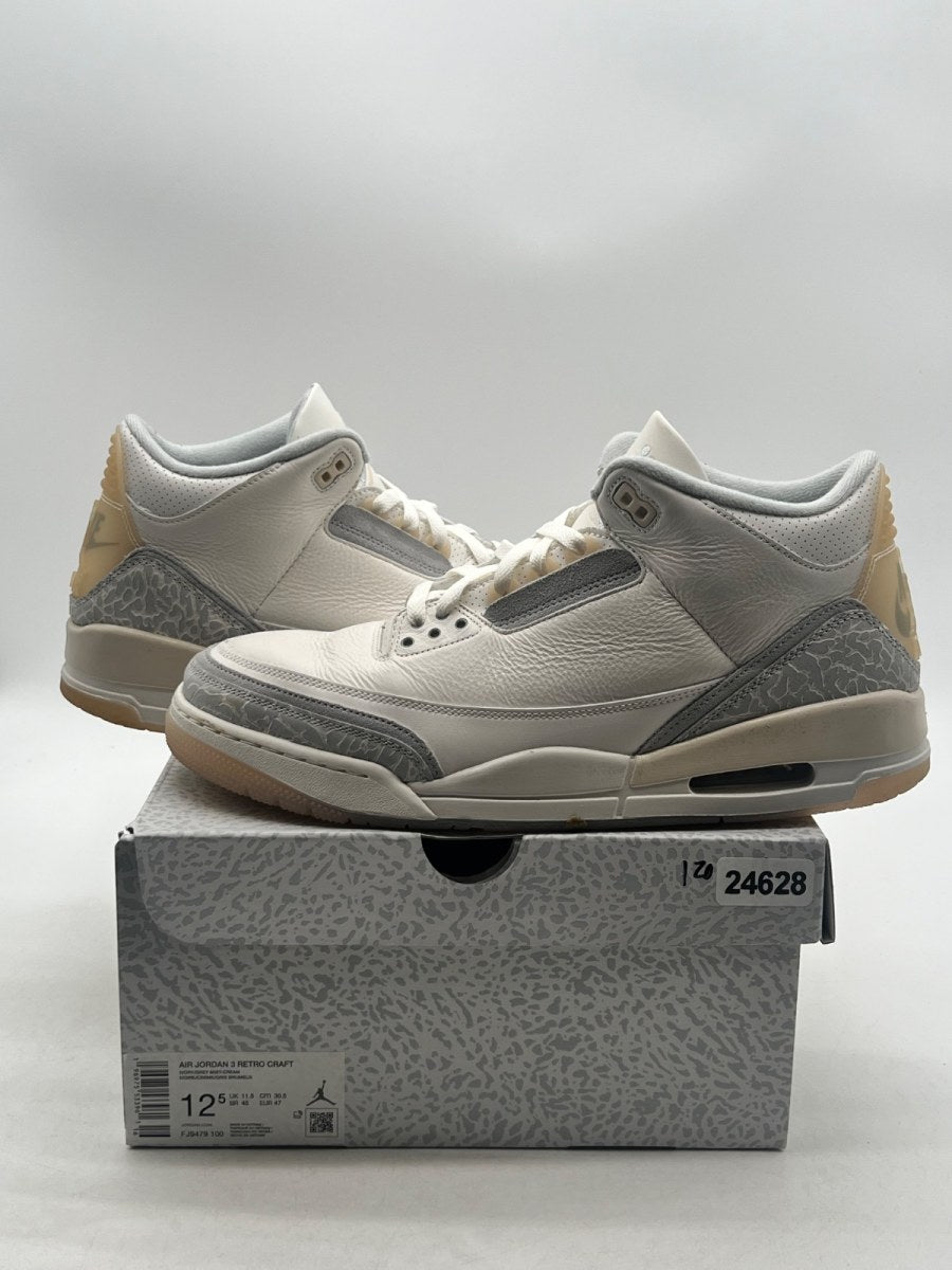 Jordan 3 Retro Craft Ivory 12.5 (Moderately Worn Pre-Owned)JordanIvory/Grey Mist/Cream - Image 1