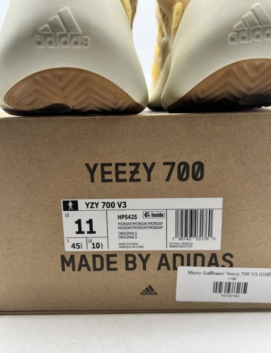 adidas Yeezy 700 V3 Mono Safflower 11 (Lightly Worn Pre-Owned)adidasMono Safflower/Mono Safflower/Mono Safflower - Image 4