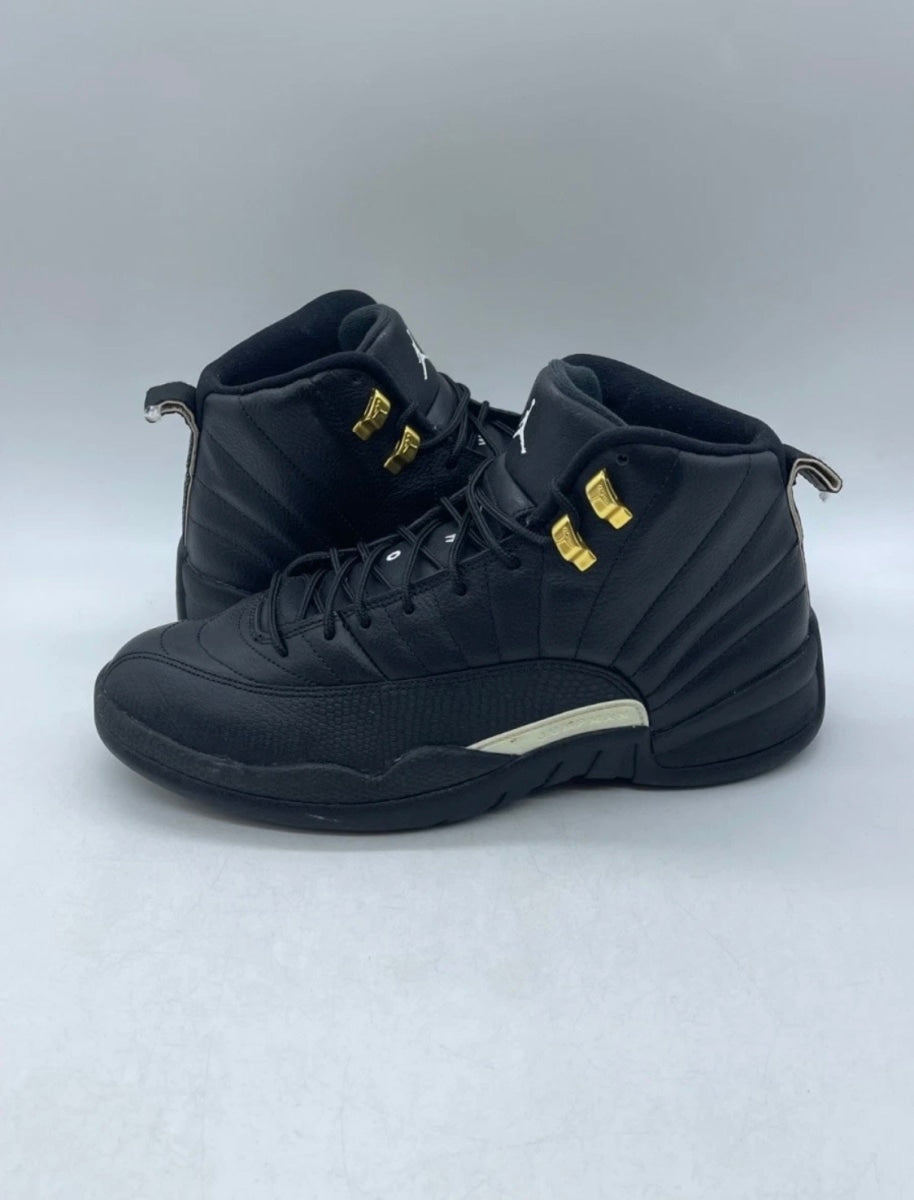 Jordan 12 Retro The Master 10.5 (Moderately Worn Pre-Owned)JordanBlack/Rattan-White-Metallic Gold - Image 1