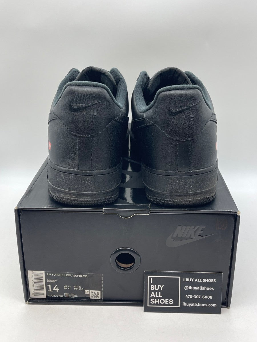 Nike Air Force 1 Low Supreme Black 14 (Moderately Worn Pre-Owned) - Image 3