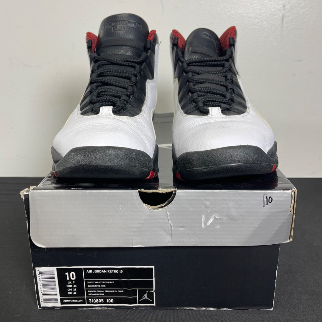 Jordan 10 Retro Chicago Bulls (2012) 10 (Moderately Worn Pre-Owned)JordanWhite/Varsity Red-Black - Image 2