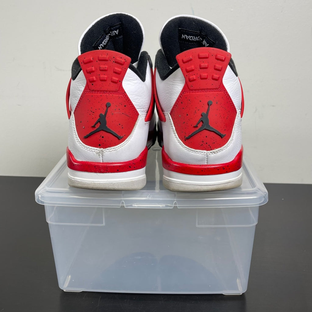 Jordan 4 Retro Red Cement 11.5 (Moderately Worn Pre-Owned)JordanWhite/Fire Red/Black/Neutral Grey - Image 4