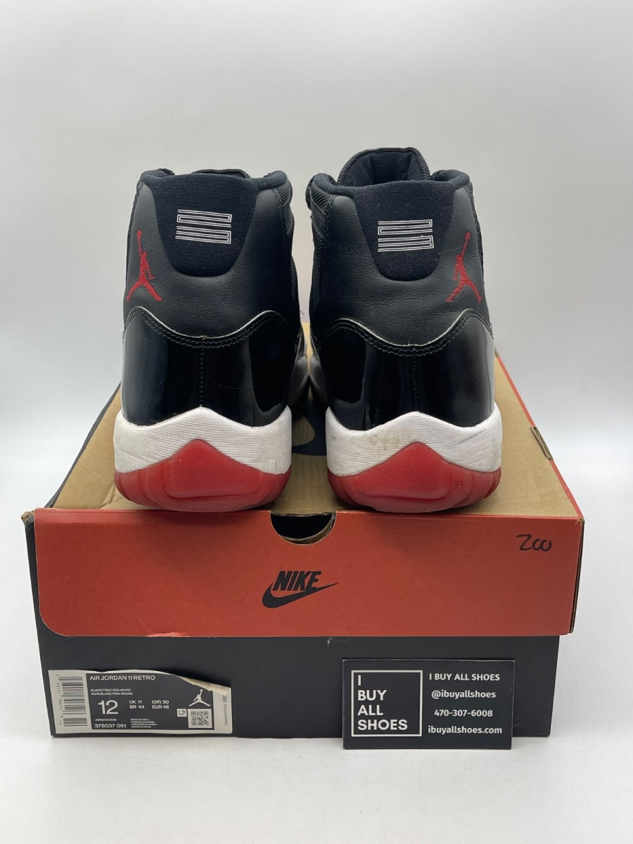 Jordan 11 Retro Playoffs Bred (2019) 12 (Moderately Worn Pre-Owned) - Image 3