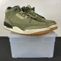 Jordan 3 Retro Family Affair 10 (Moderately Worn Pre-Owned)JordanMedium Olive/Sequoia/Neutral Olive/Sail/Total Crimson - Image 1