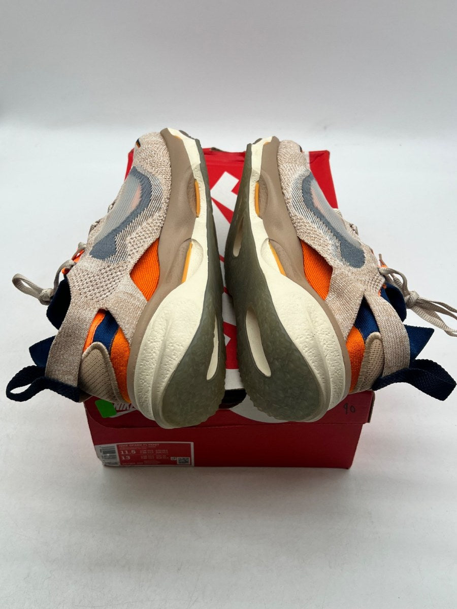 Nike Spark Flyknit Tan Total Orange 11.5 (Lightly Worn Pre-Owned)NikeHemp/College Navy-Total Orange - Image 7