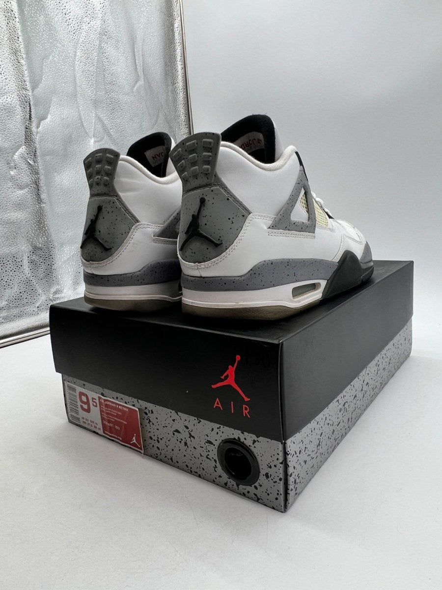 Jordan 4 Retro White Cement (2012) 9.5 (Heavily Worn Pre-Owned)JordanWhite/Black-Tech Grey - Image 3