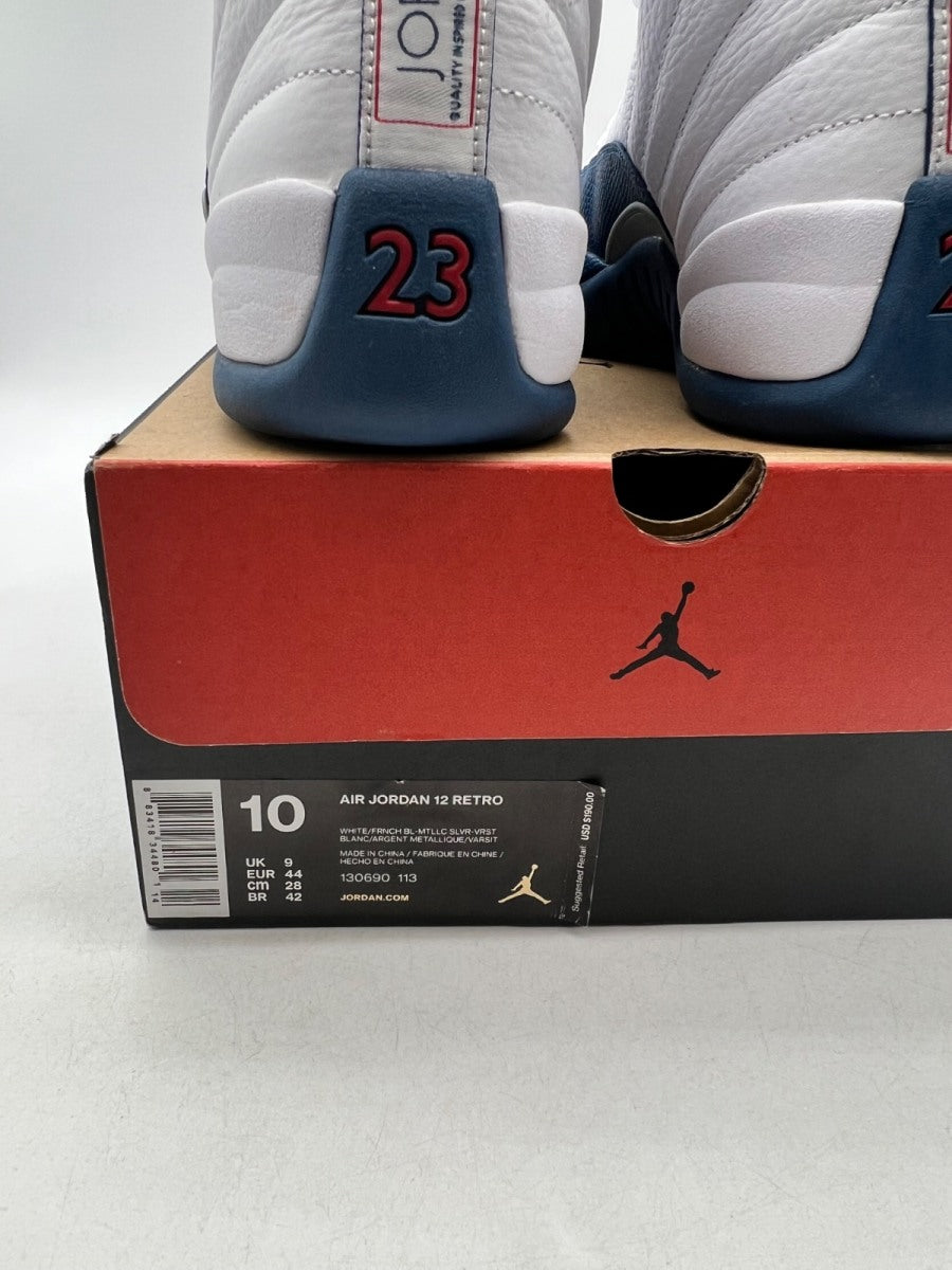 Jordan 12 Retro French Blue (2016) 10 (Lightly Worn Pre-Owned)JordanWhite/French Blue-Metallic Silver-Varsity Red - Image 4