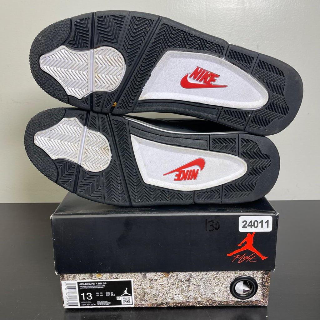 Jordan 4 RM SP Nigel Sylvester Driveway Grey 13 (Moderately Worn Pre-Owned)JordanAnthracite/Anthracite/University Red/White - Image 5