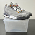 Jordan 3 Retro Cool Grey (2021) 11 (Lightly Worn Pre-Owned)JordanSilver/Light Graphite-Orange Peel-Sport Red - Image 1