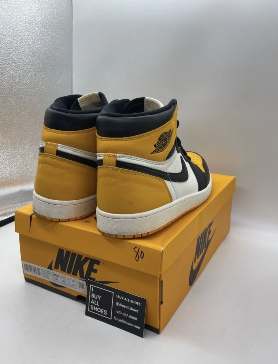 Jordan 1 Retro High OG Taxi 12 (Lightly Worn Pre-Owned)JordanTaxi/Black-Sail - Image 5