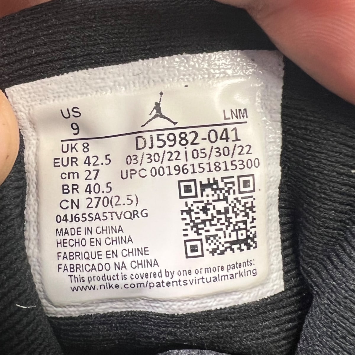 Jordan 13 Retro Black University Blue 9 (Moderately Worn Pre-Owned)JordanBlack/University Blue/White - Image 7