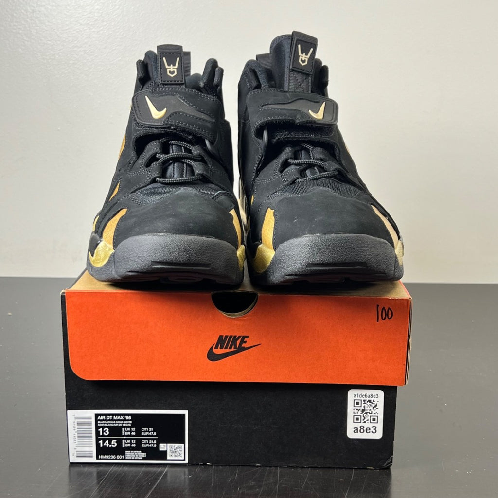 Nike Air DT Max '96 Black Vegas Gold 13 (Lightly Worn Pre-Owned)NikeBlack/Vegas Gold-White - Image 2