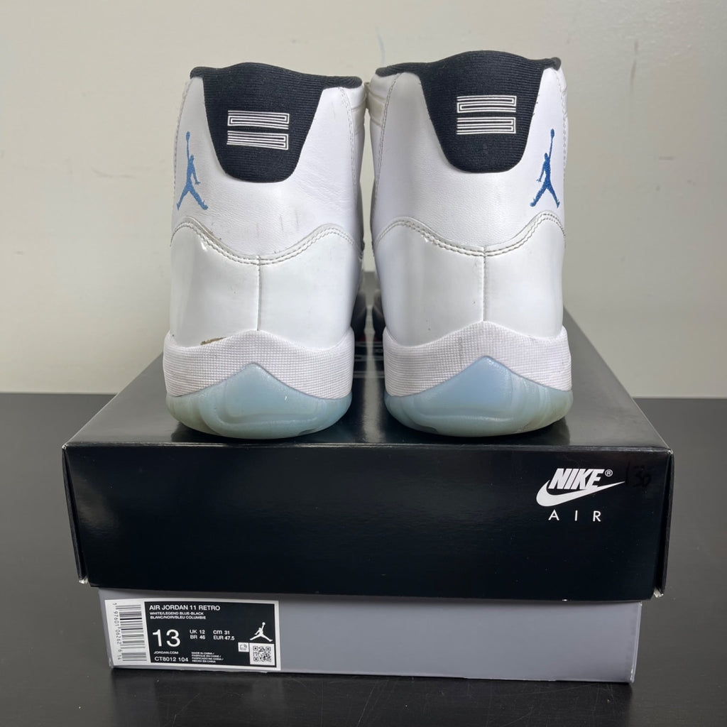 Jordan 11 Retro Legend Blue (2024) 13 (Moderately Worn Pre-Owned)JordanWhite/Legend Blue/Black - Image 4