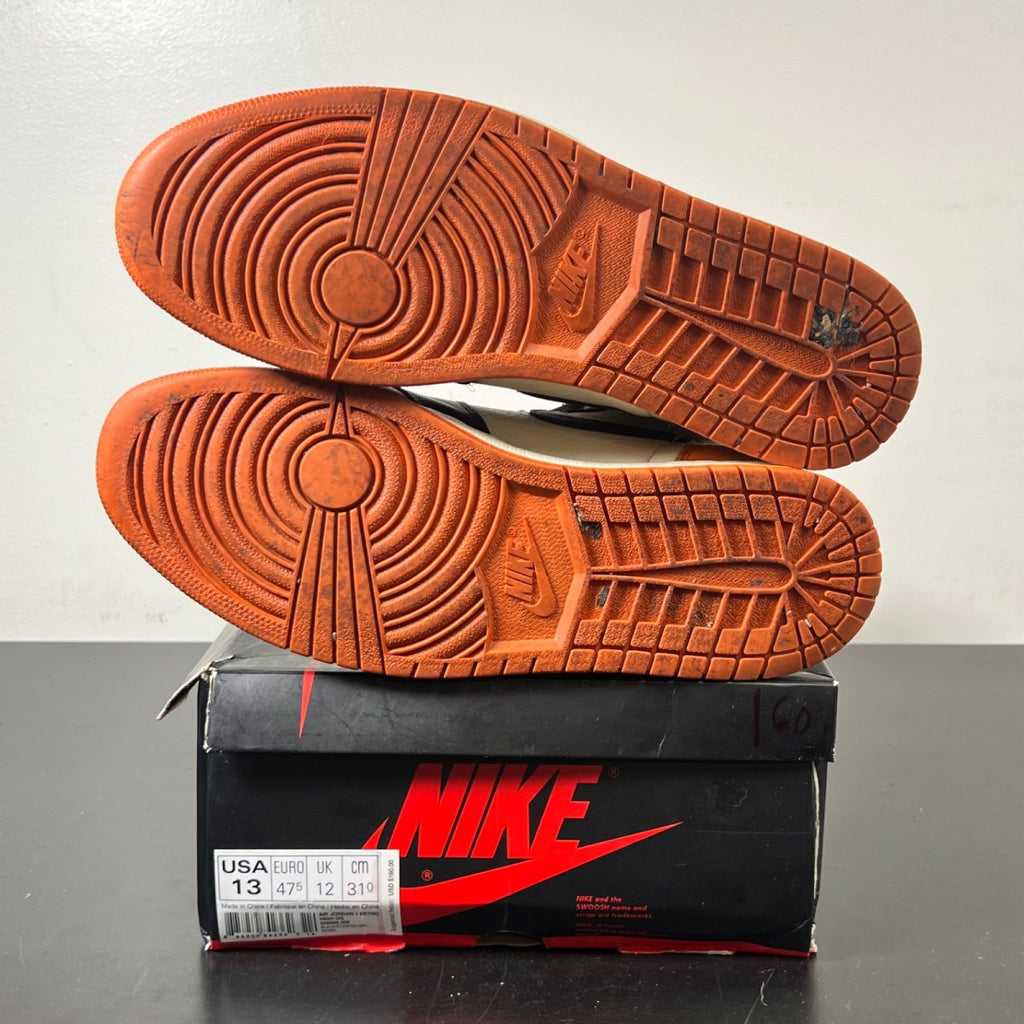 Jordan 1 Retro Shattered Backboard 13 (Heavily Worn Pre-Owned)JordanBlack/Starfish-Sail - Image 6