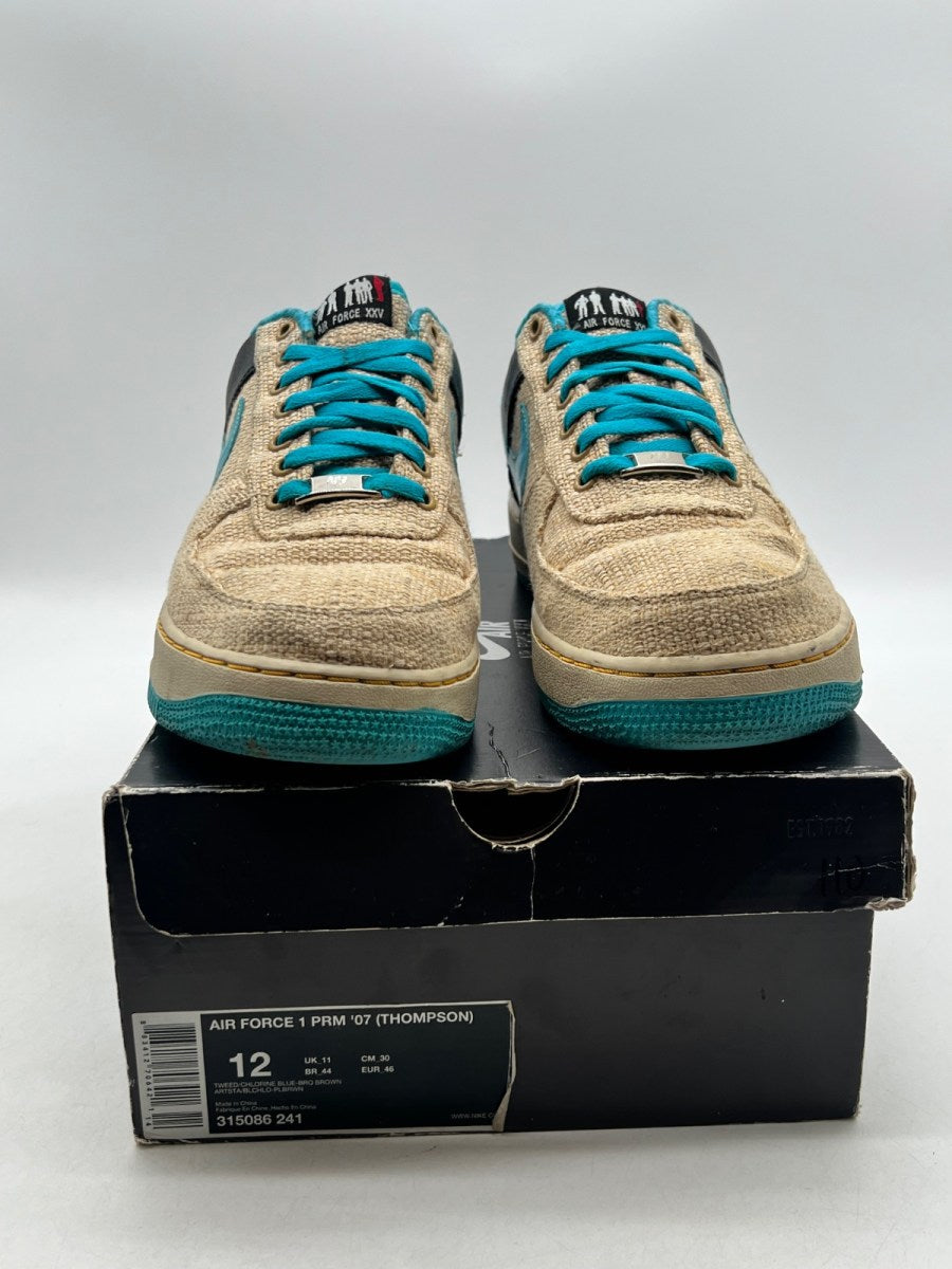 Nike Air Force 1 Low PRM Thompson Original Six 12 (Heavily Worn Pre-Owned)NikeTweed/Chlorine-Baroque Brown - Image 2