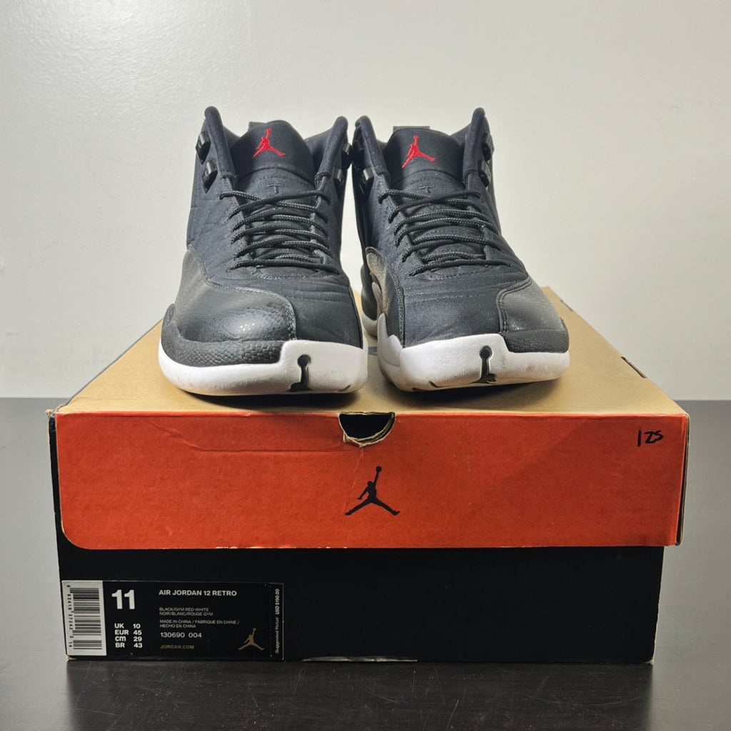 Jordan 12 Retro Nylon 11 (Lightly Worn Pre-Owned)JordanBlack/Gym Red-White - Image 2
