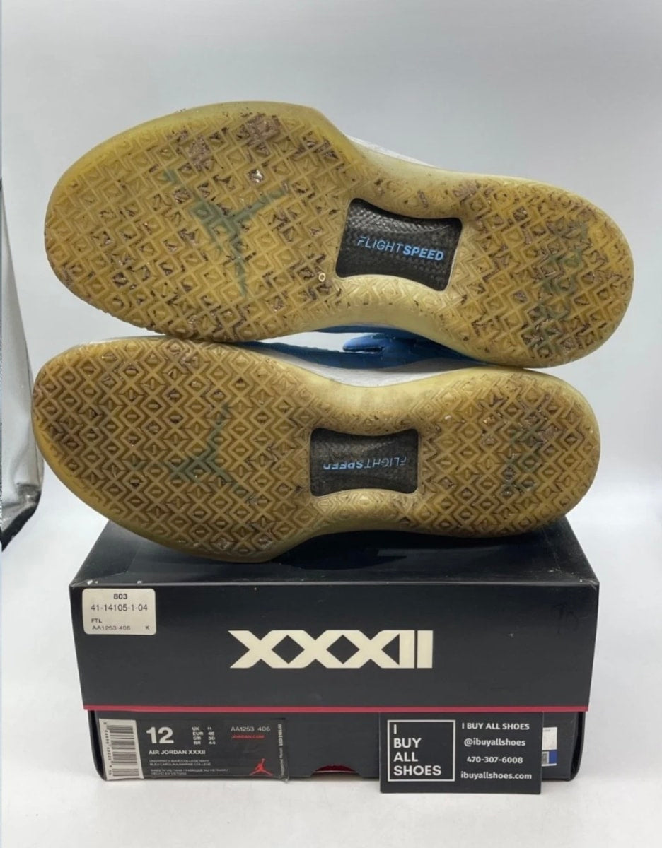 Jordan XXXII UNC 12 (Moderately Worn Pre-Owned)JordanUniversity Blue/College Navy - Image 9