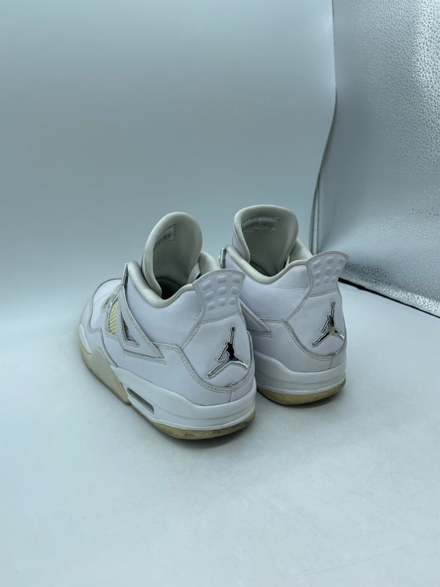Jordan 4 Retro Pure Money (2017) 10.5 (Moderately Worn Pre-Owned)JordanWhite/Metallic Silver-Pure Platinum - Image 4