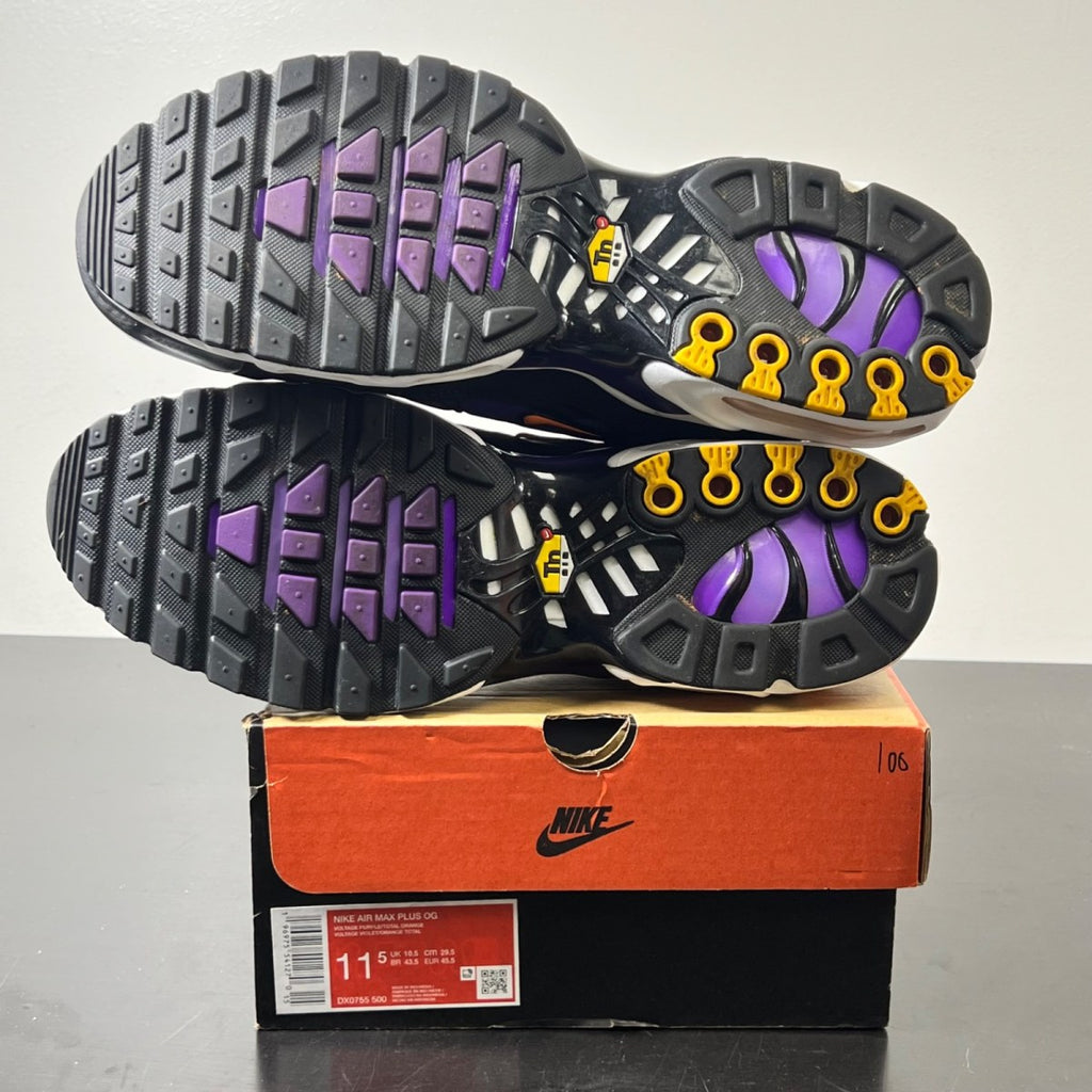 Nike Air Max Plus OG Voltage Purple (2024) 11.5 (Lightly Worn Pre-Owned)NikeVoltage Purple/Total Orange/Purple Agate - Image 5