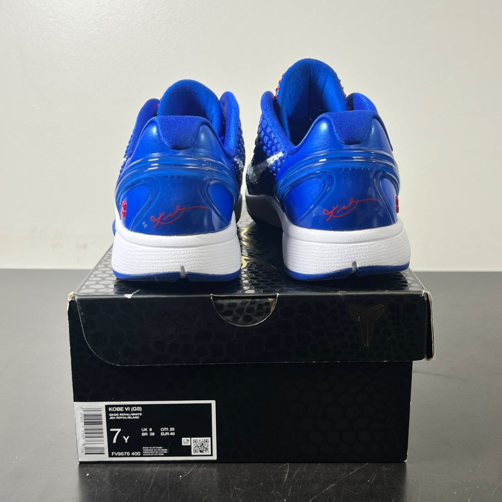 Nike Kobe 6 Dodgers (GS) 7Y (Lightly Worn Pre-Owned)NikeGame Royal/White/University Red - Image 4