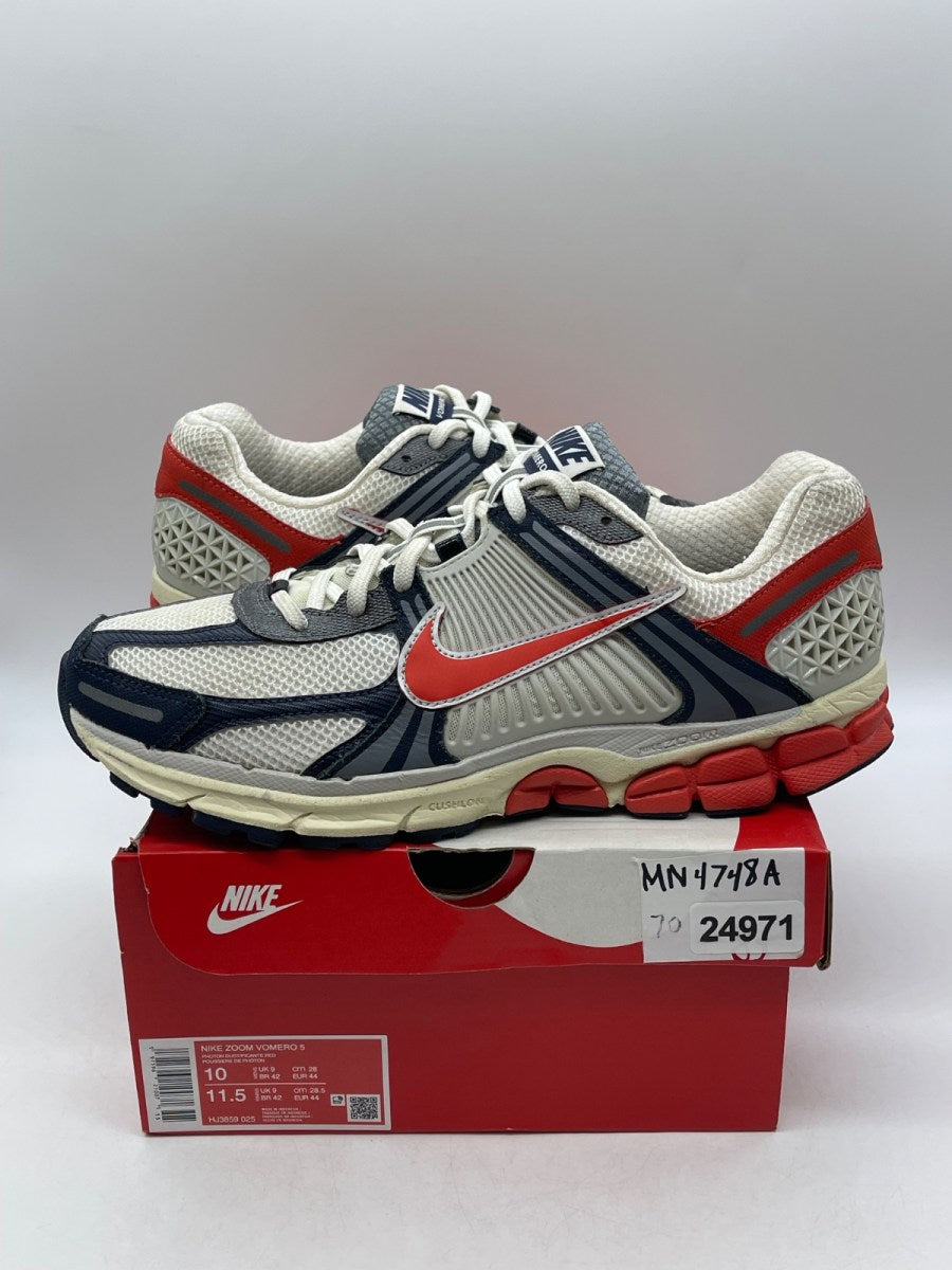 Nike Zoom Vomero 5 USA 10 (Moderately Worn Pre-Owned)NikePhoton Dust/ Picante Red/ Summit White - Image 1