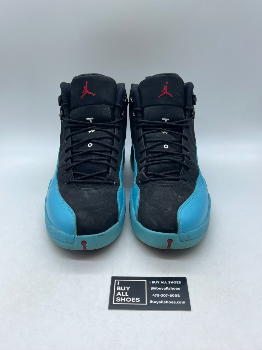 Jordan 12 Retro Gamma Blue 13 (Heavily Worn Pre-Owned) - Image 2